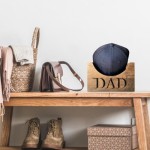 Wooden baseball cap box, Father's Day cap box, wooden hat storage box, hat display cabinet, living room decoration, wood color